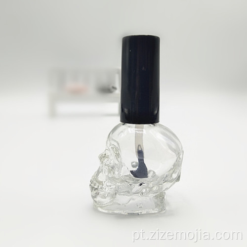 Crânio vazio de luxo 10ml frascos de esmalte de vidro